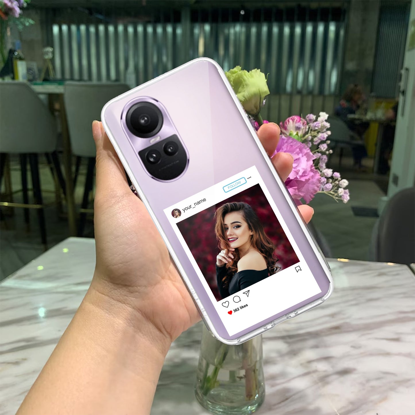 Customize Photo With Name Transparent Silicon Case For Oppo ShopOnCliQ