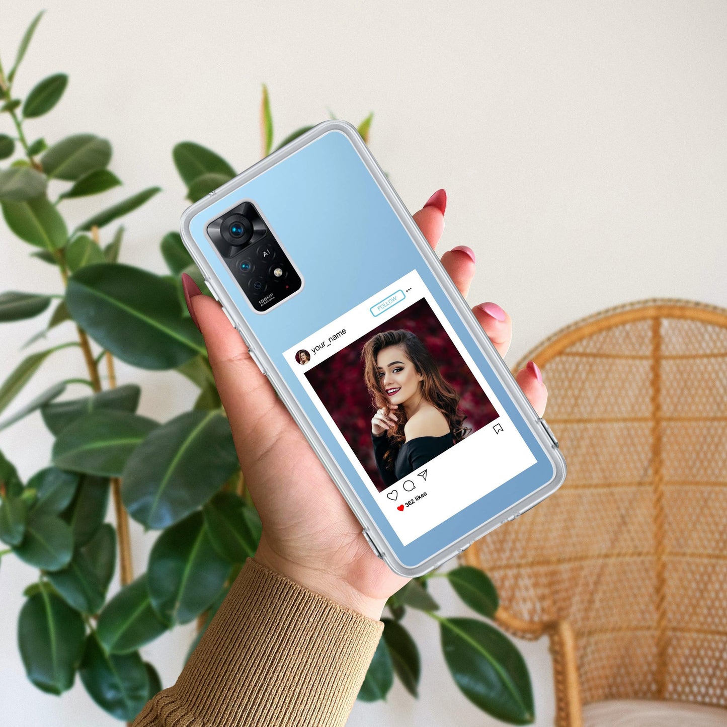 Customize Photo With Name Transparent Silicon Case For Poco - ShopOnCliQ