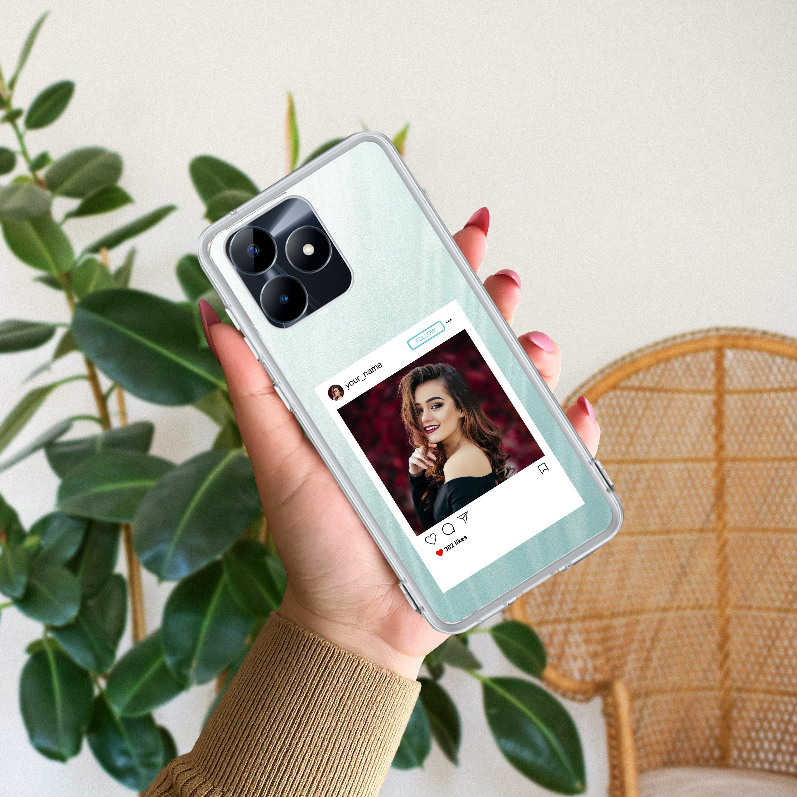 Customize Photo With Name Transparent Silicon Case For Realme/Narzo - ShopOnCliQ