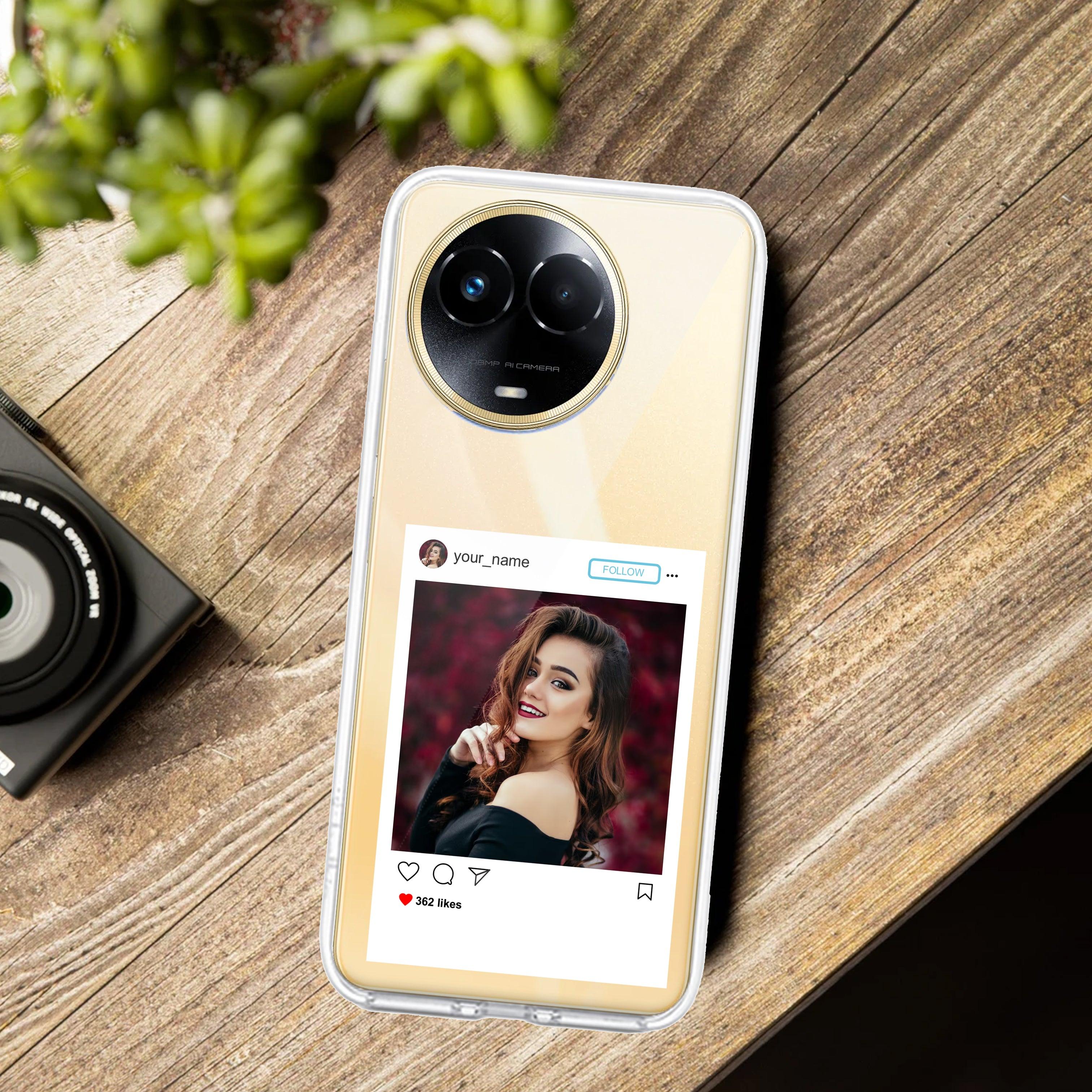 Customize Photo With Name Transparent Silicon Case For Realme/Narzo - ShopOnCliQ