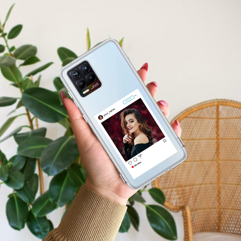 Customize Photo With Name Transparent Silicon Case For Realme/Narzo - ShopOnCliQ