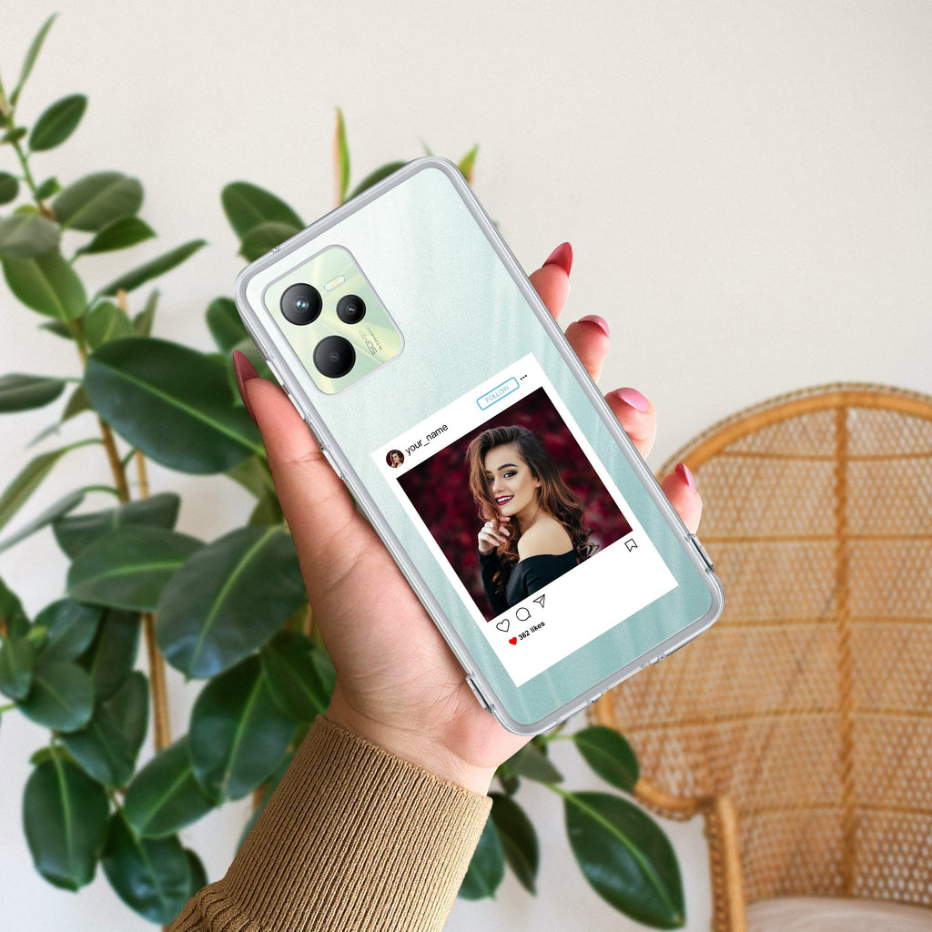 Customize Photo With Name Transparent Silicon Case For Realme/Narzo - ShopOnCliQ
