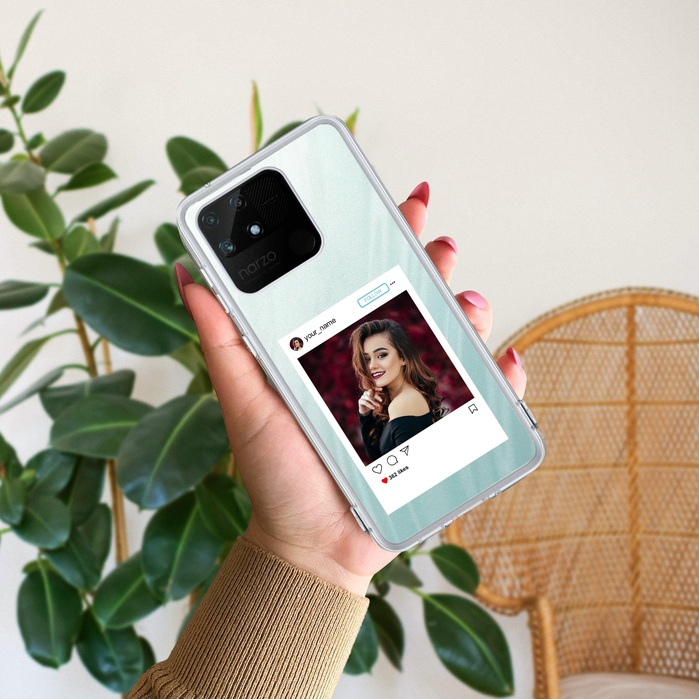 Customize Photo With Name Transparent Silicon Case For Realme/Narzo - ShopOnCliQ