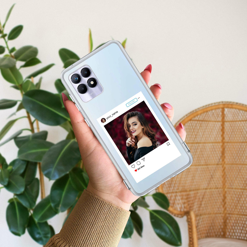 Customize Photo With Name Transparent Silicon Case For Realme/Narzo - ShopOnCliQ