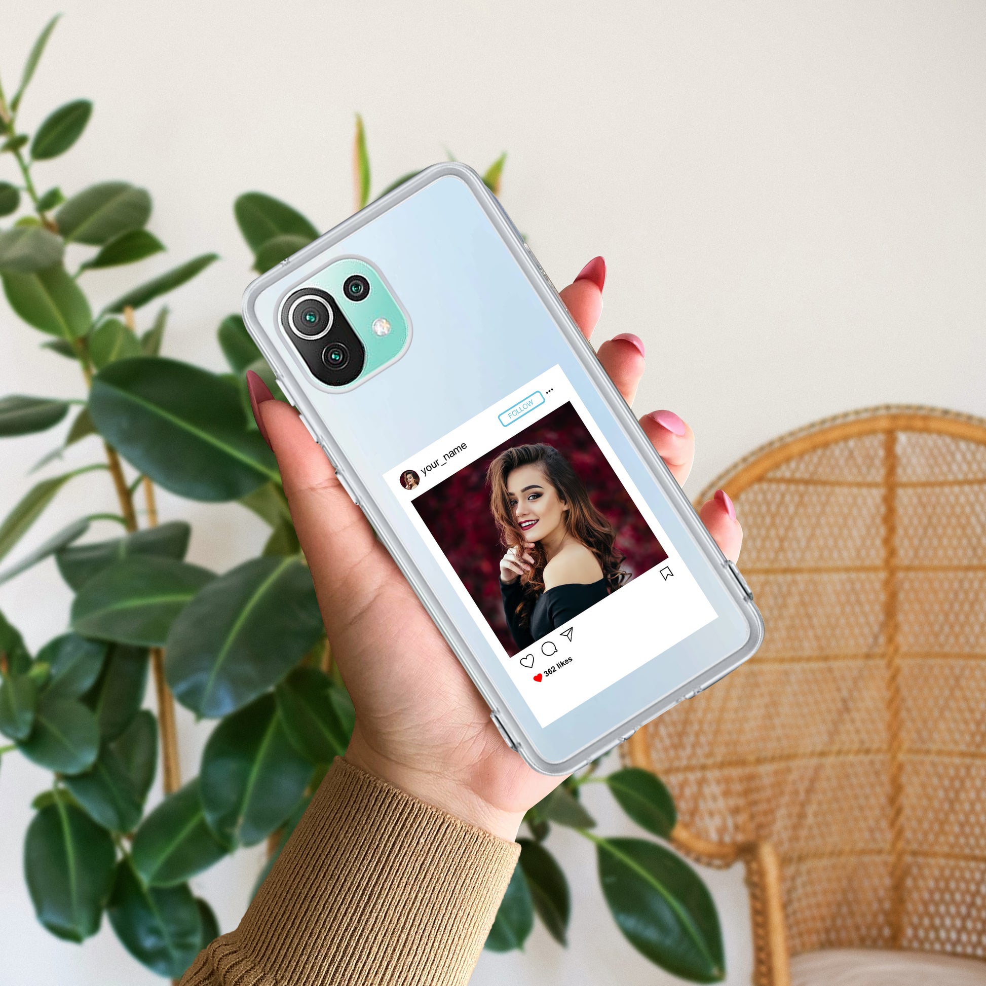 Customize Photo With Name Transparent Silicon Case For Redmi/Xiaomi ShopOnCliQ