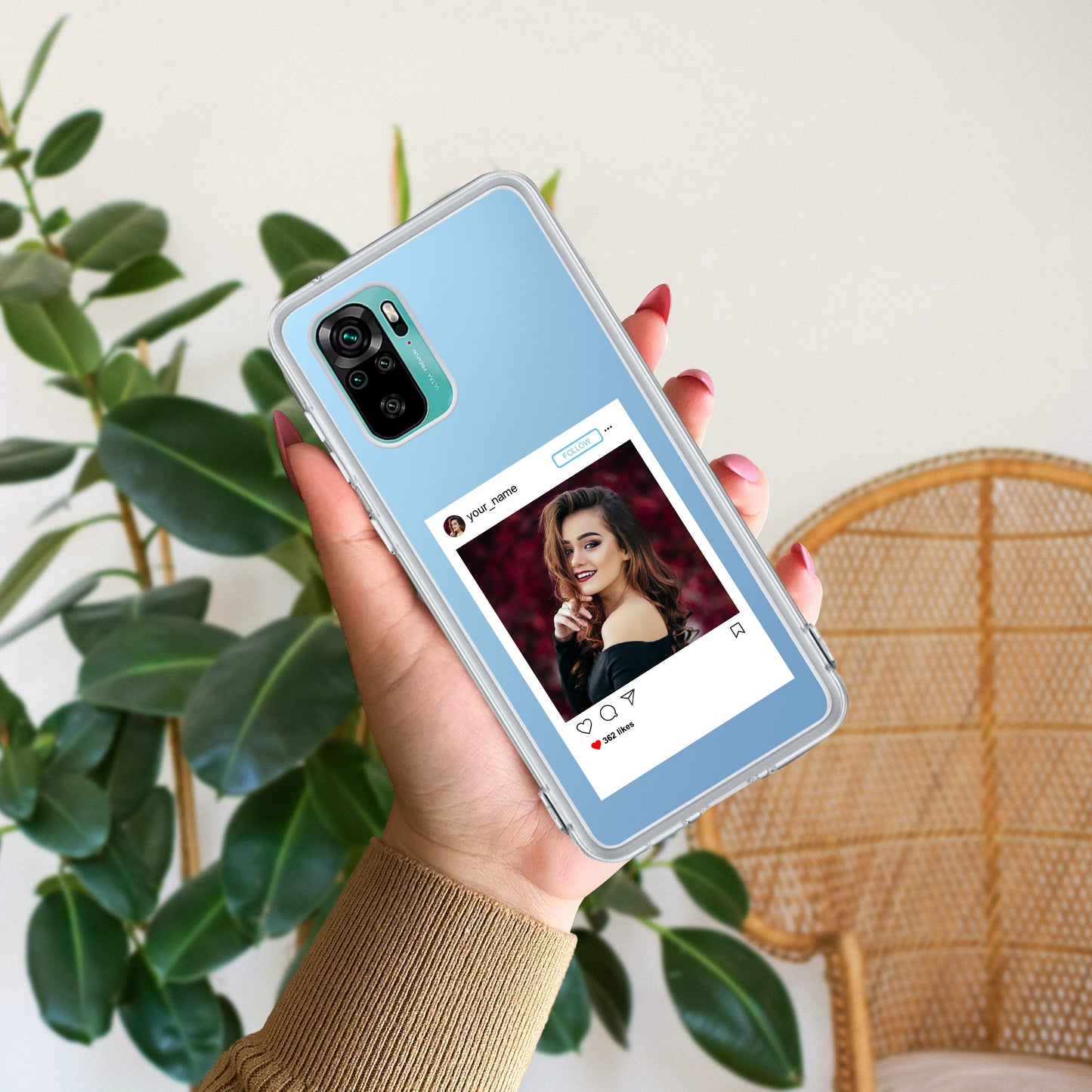 Customize Photo With Name Transparent Silicon Case For Redmi/Xiaomi ShopOnCliQ