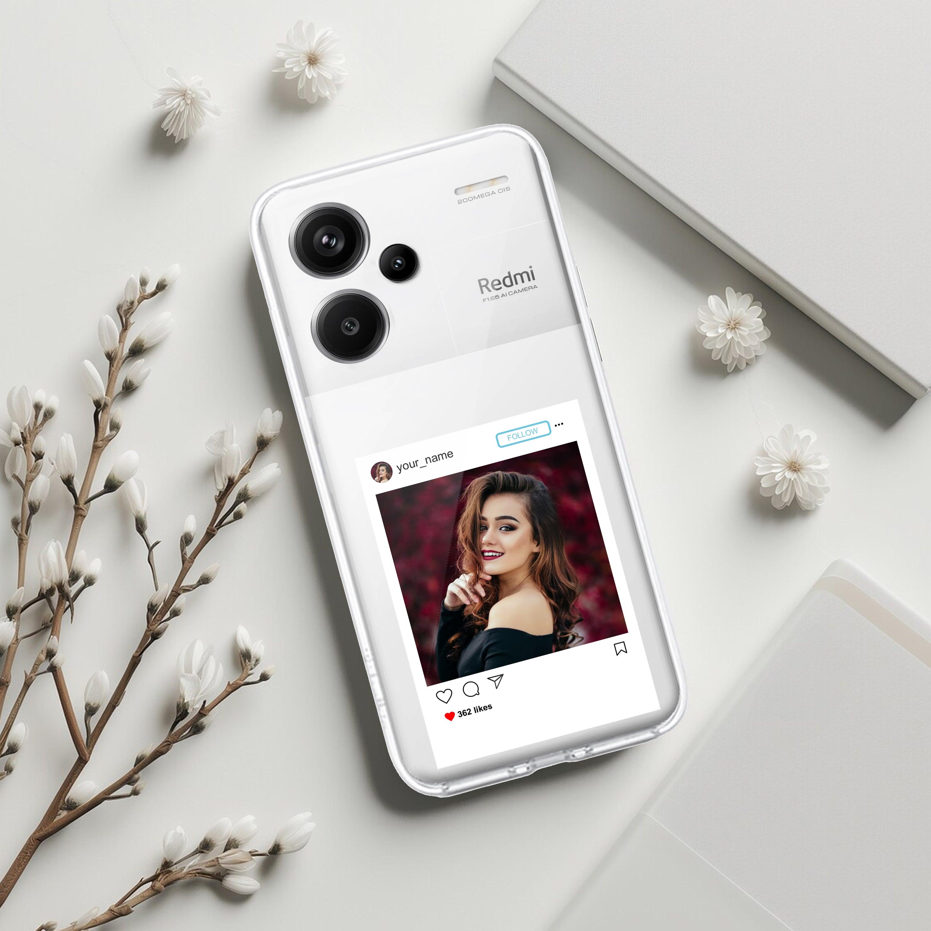 Customize Photo With Name Transparent Silicon Case For Redmi/Xiaomi - ShopOnCliQ