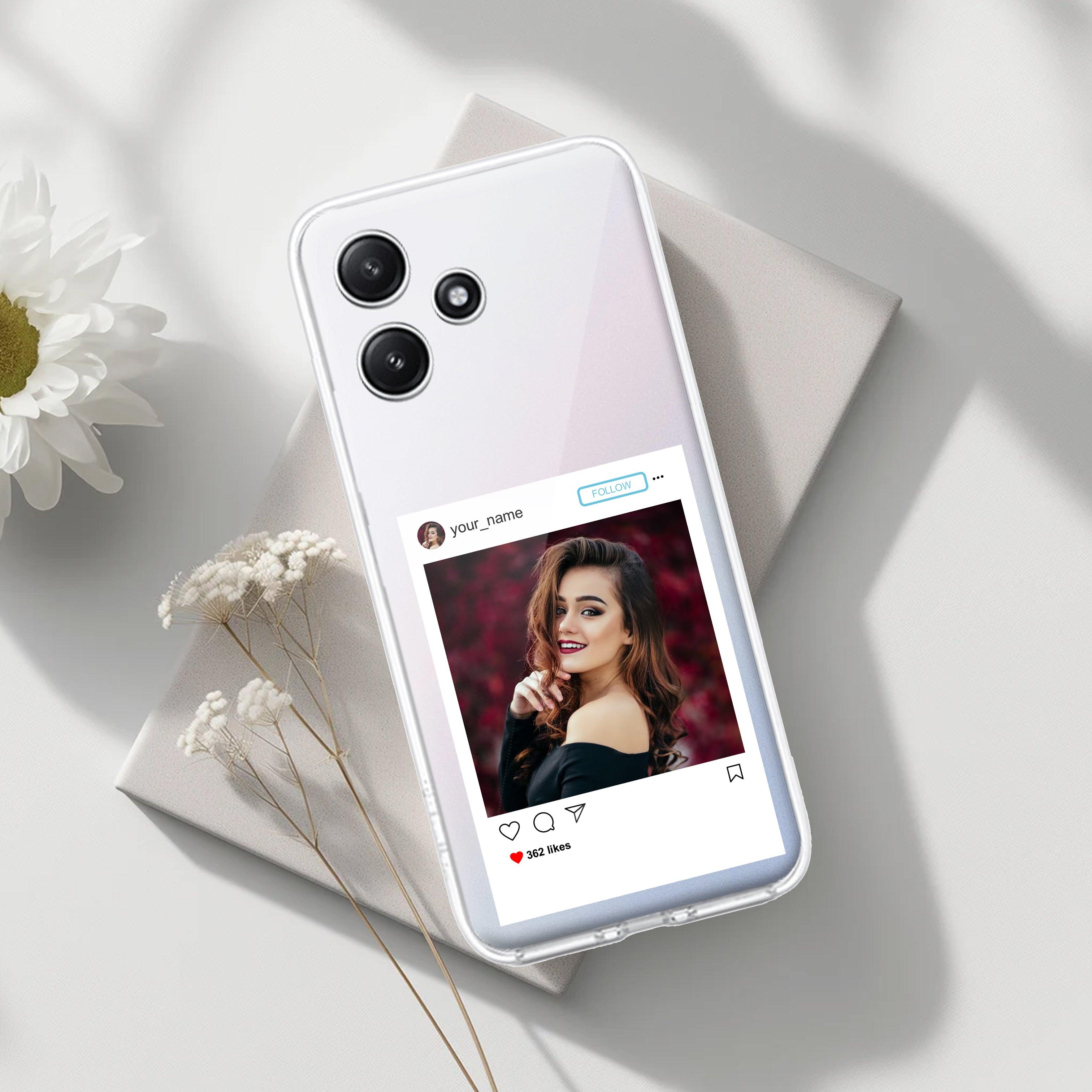 Customize Photo With Name Transparent Silicon Case For Redmi/Xiaomi - ShopOnCliQ