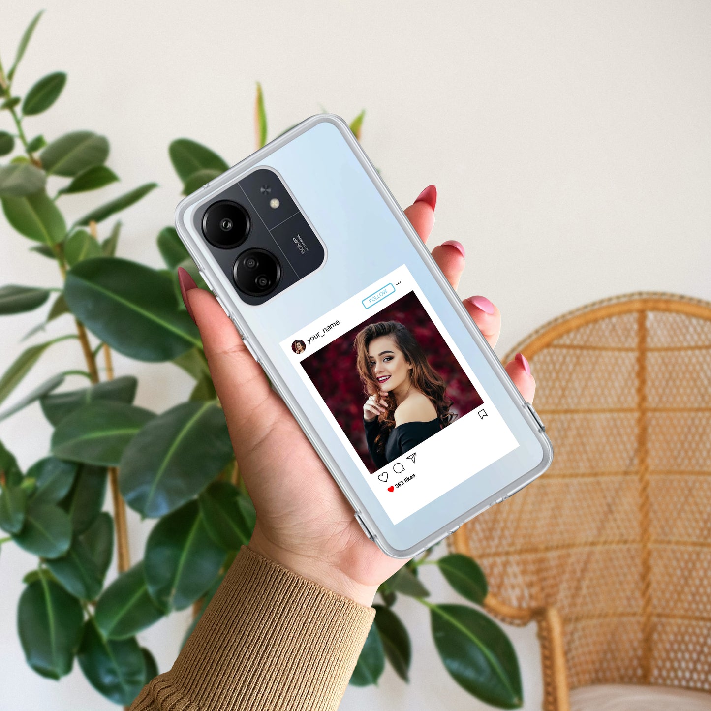 Customize Photo With Name Transparent Silicon Case For Redmi/Xiaomi ShopOnCliQ