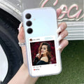 Customize Photo With Name Transparent Silicon Case For Samsung Galaxy A73
