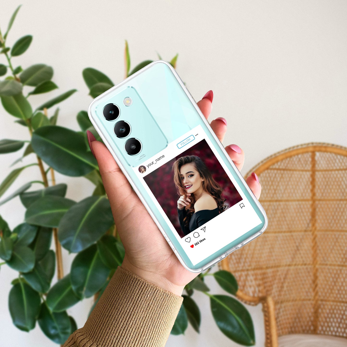 Customize Photo With Name Transparent Silicon Case For Vivo ShopOnCliQ