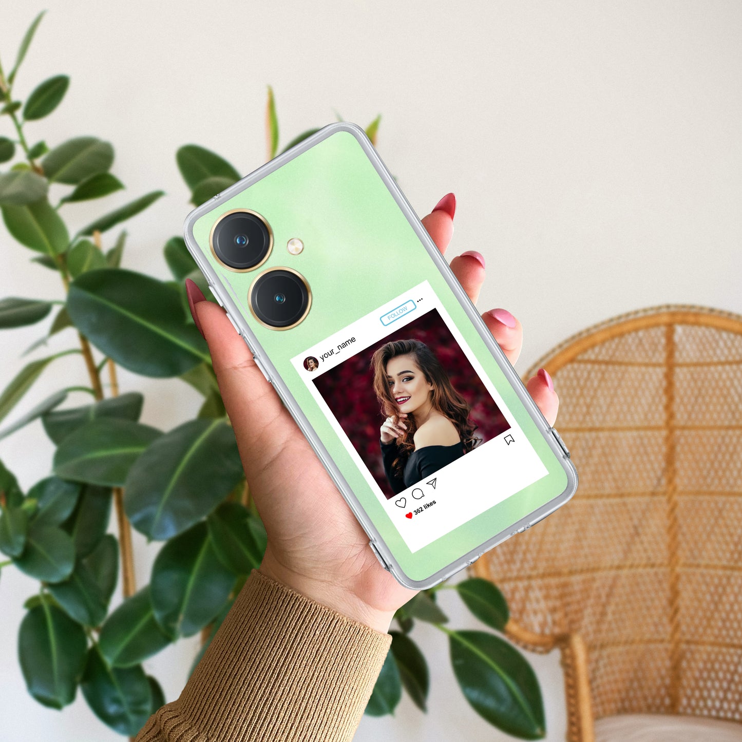 Customize Photo With Name Transparent Silicon Case For Vivo ShopOnCliQ