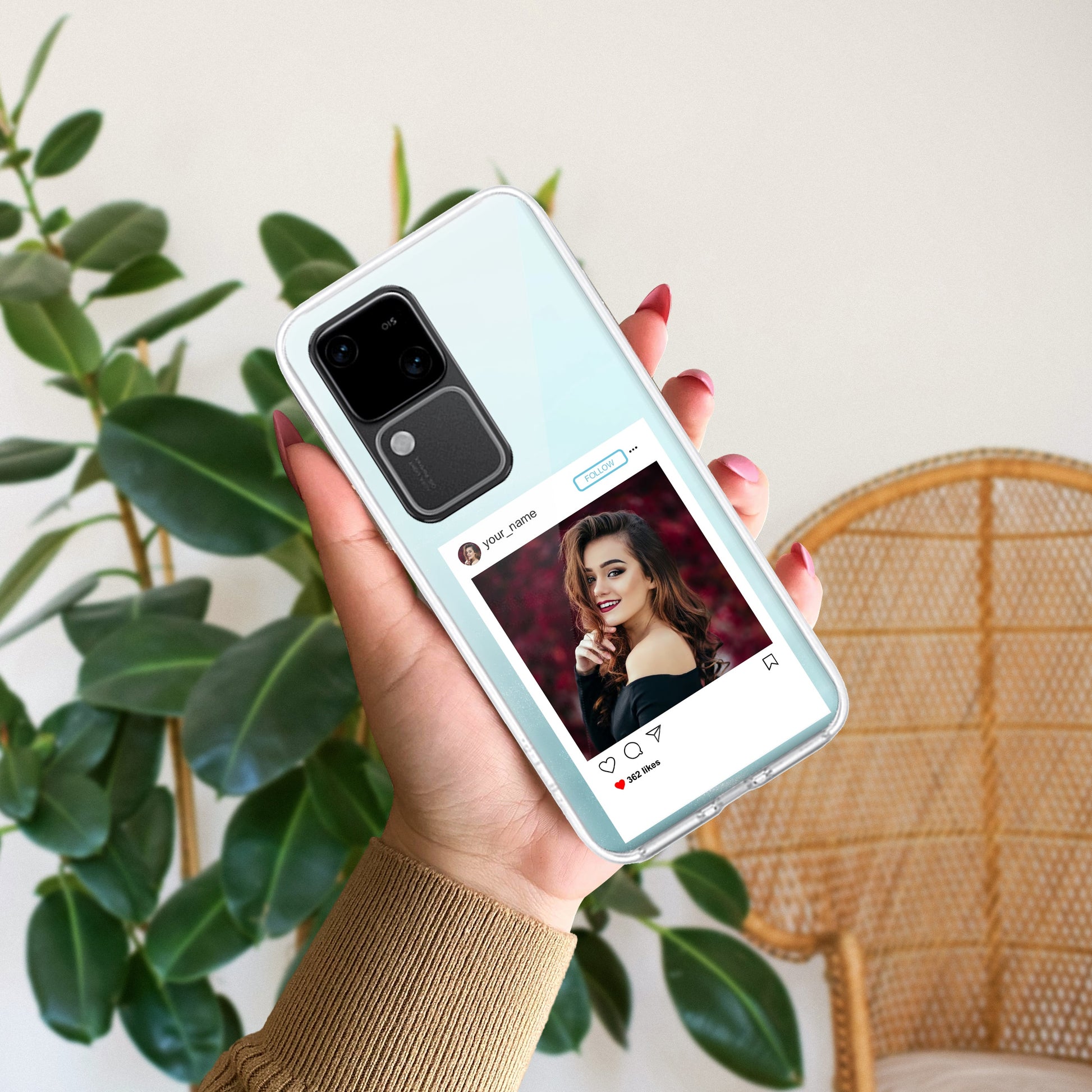 Customize Photo With Name Transparent Silicon Case For Vivo ShopOnCliQ