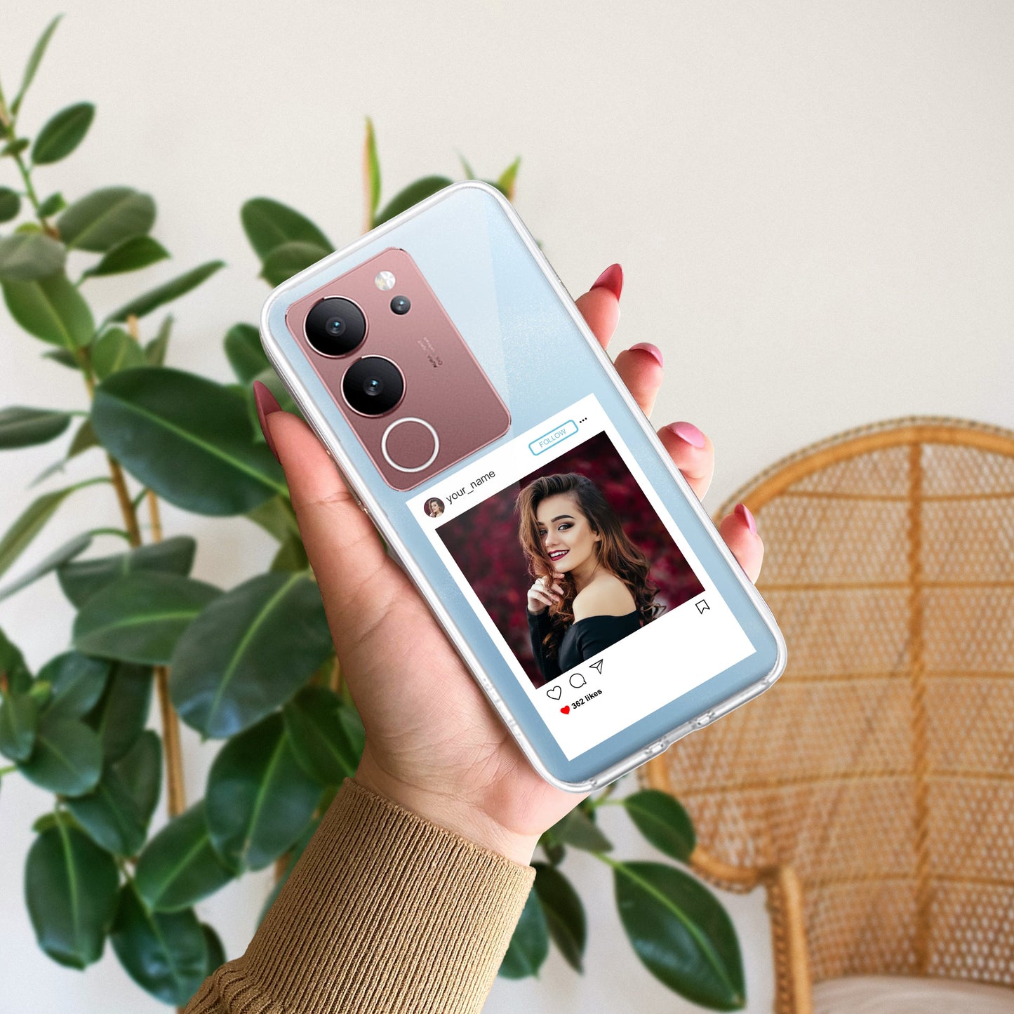 Customize Photo With Name Transparent Silicon Case For Vivo ShopOnCliQ