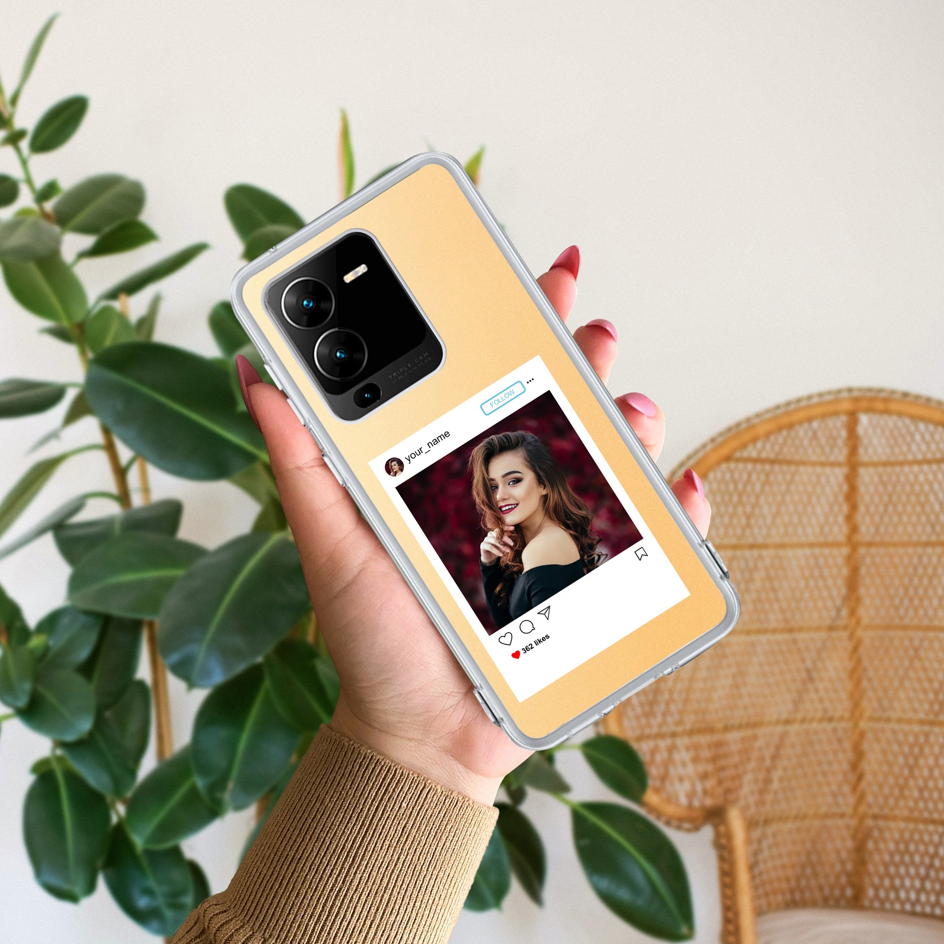 Customize Photo With Name Transparent Silicon Case For Vivo ShopOnCliQ