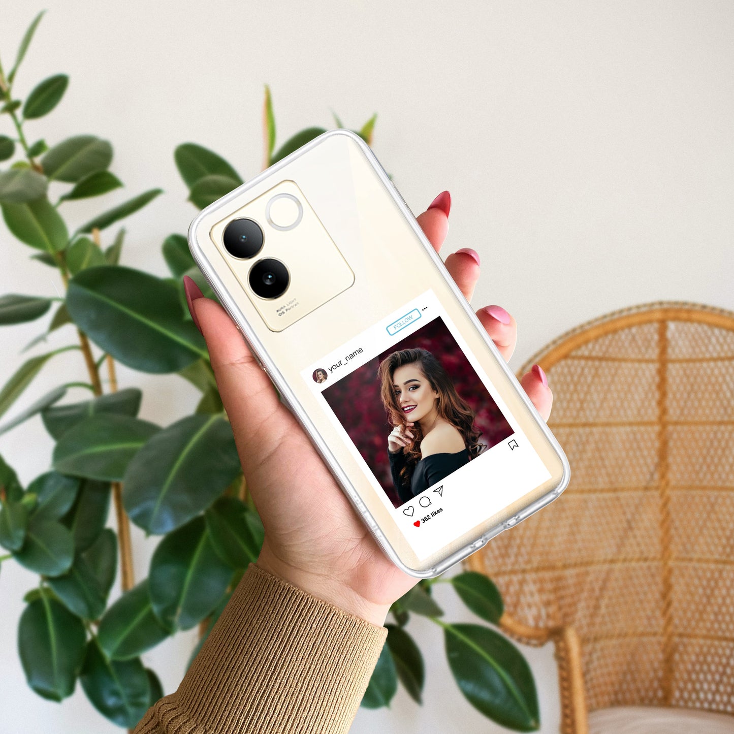 Customize Photo With Name Transparent Silicon Case For Vivo ShopOnCliQ