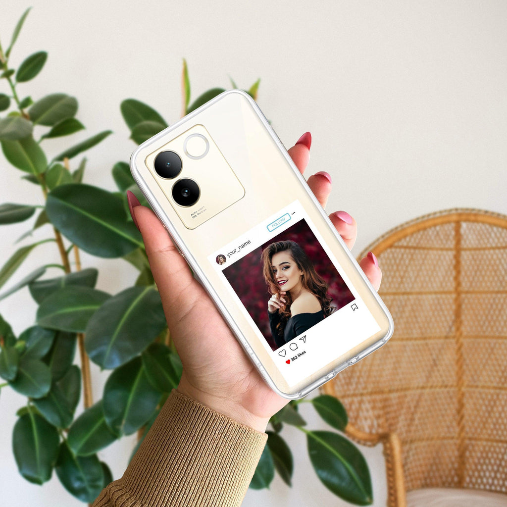 Customize Photo With Name Transparent Silicon Case For Vivo