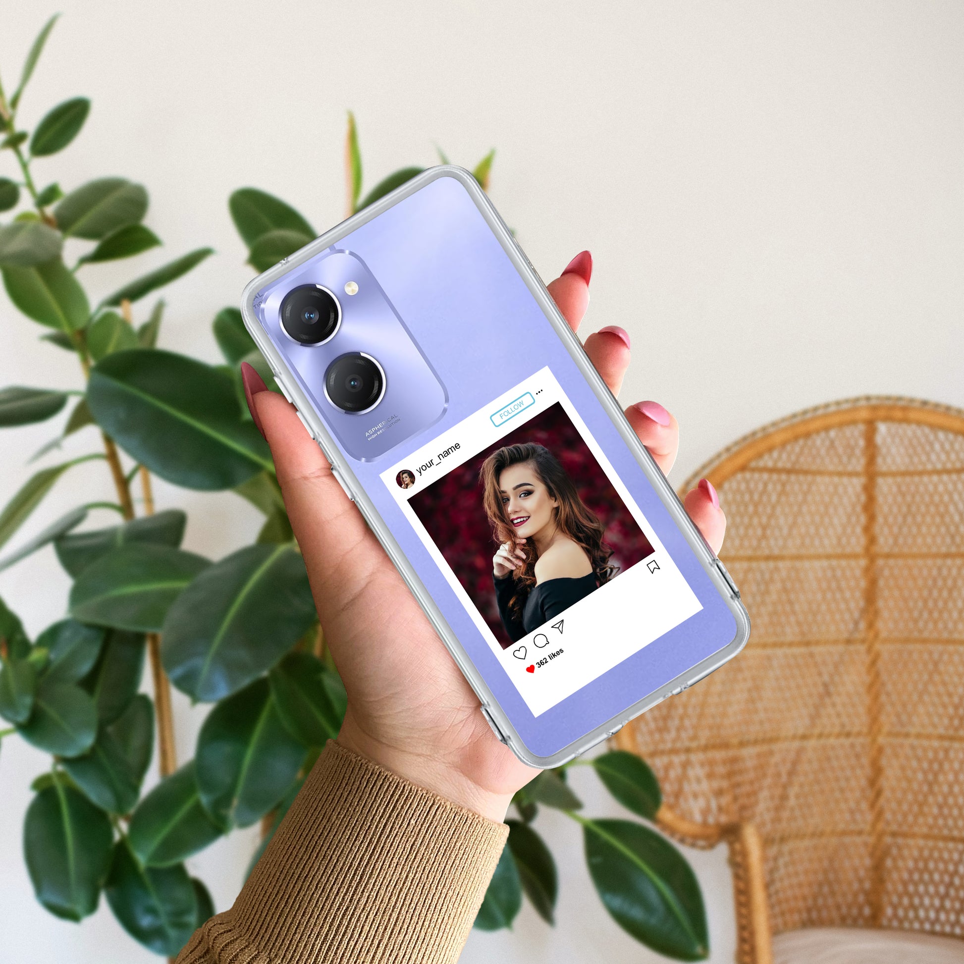 Customize Photo With Name Transparent Silicon Case For Vivo ShopOnCliQ