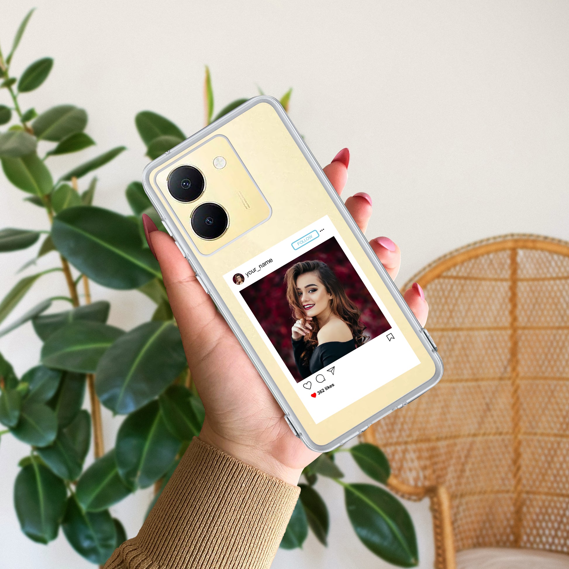 Customize Photo With Name Transparent Silicon Case For Vivo ShopOnCliQ