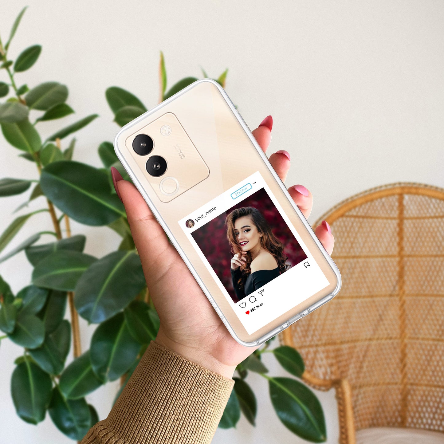 Customize Photo With Name Transparent Silicon Case For Vivo ShopOnCliQ