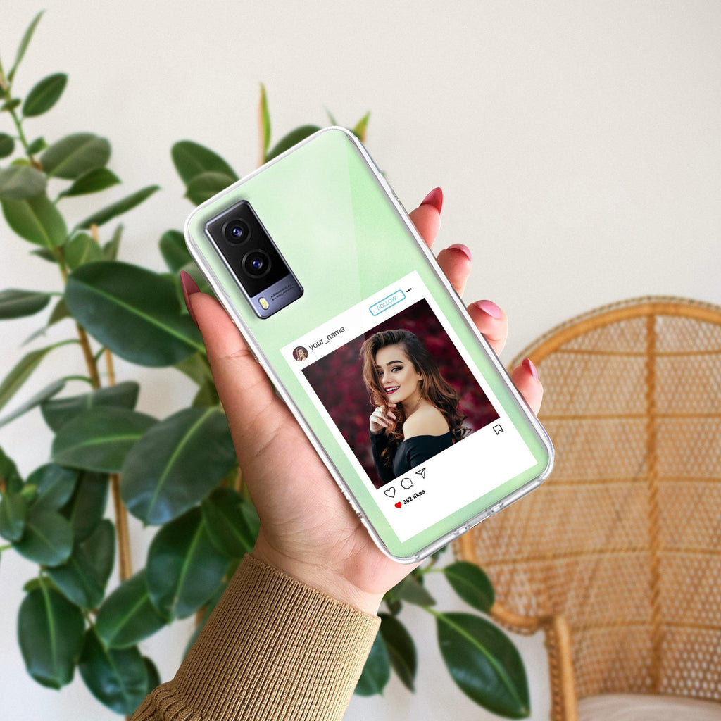 Customize Photo With Name Transparent Silicon Case For Vivo