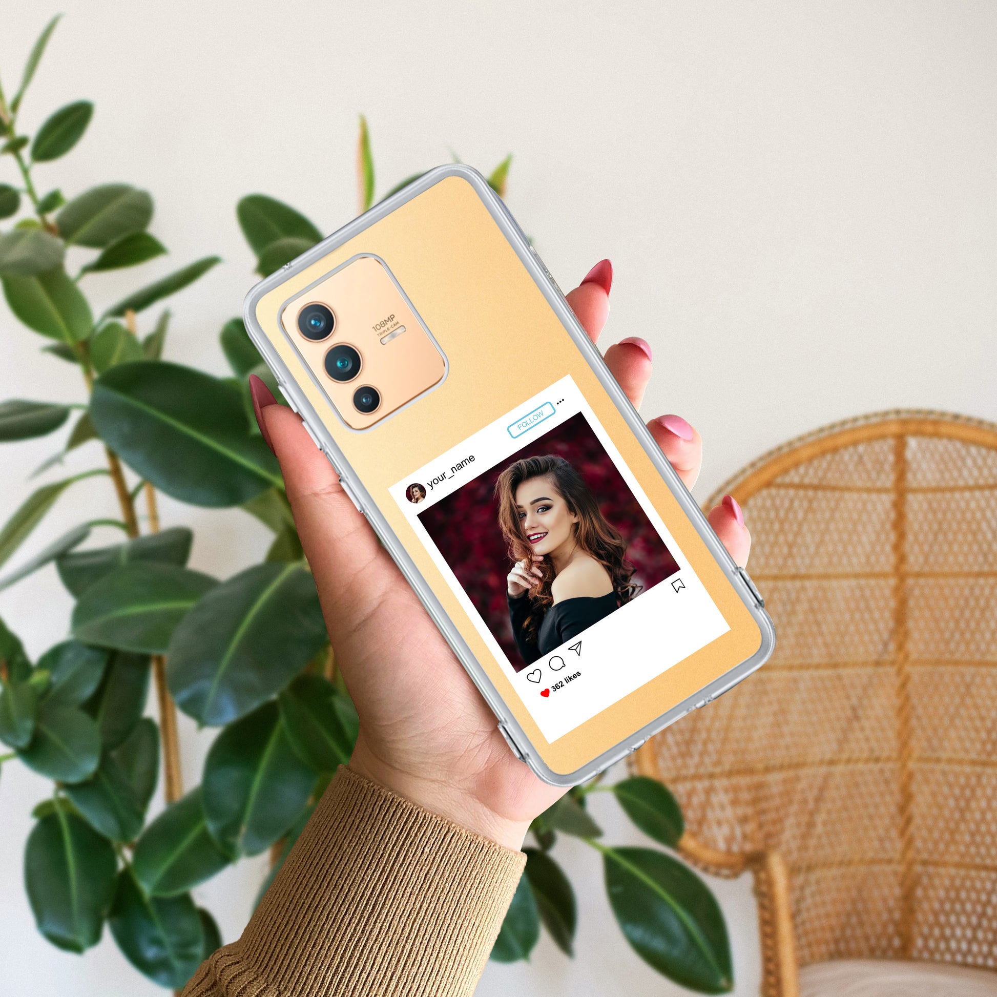 Customize Photo With Name Transparent Silicon Case For Vivo ShopOnCliQ