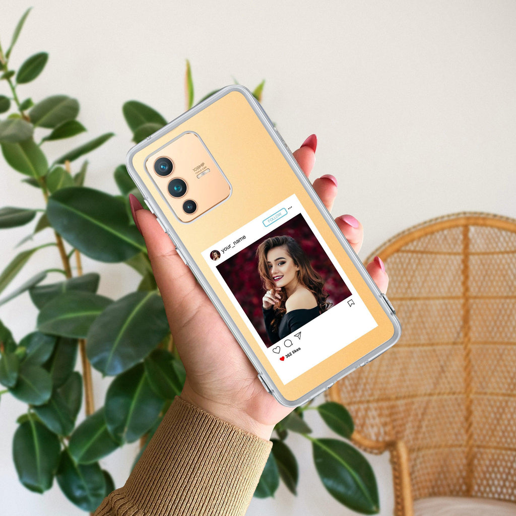 Customize Photo With Name Transparent Silicon Case For Vivo