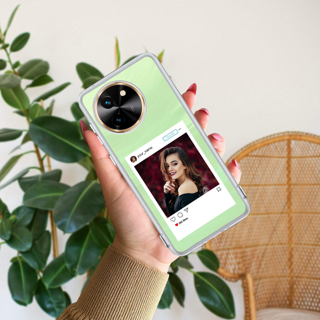 Customize Photo With Name Transparent Silicon Case For Vivo