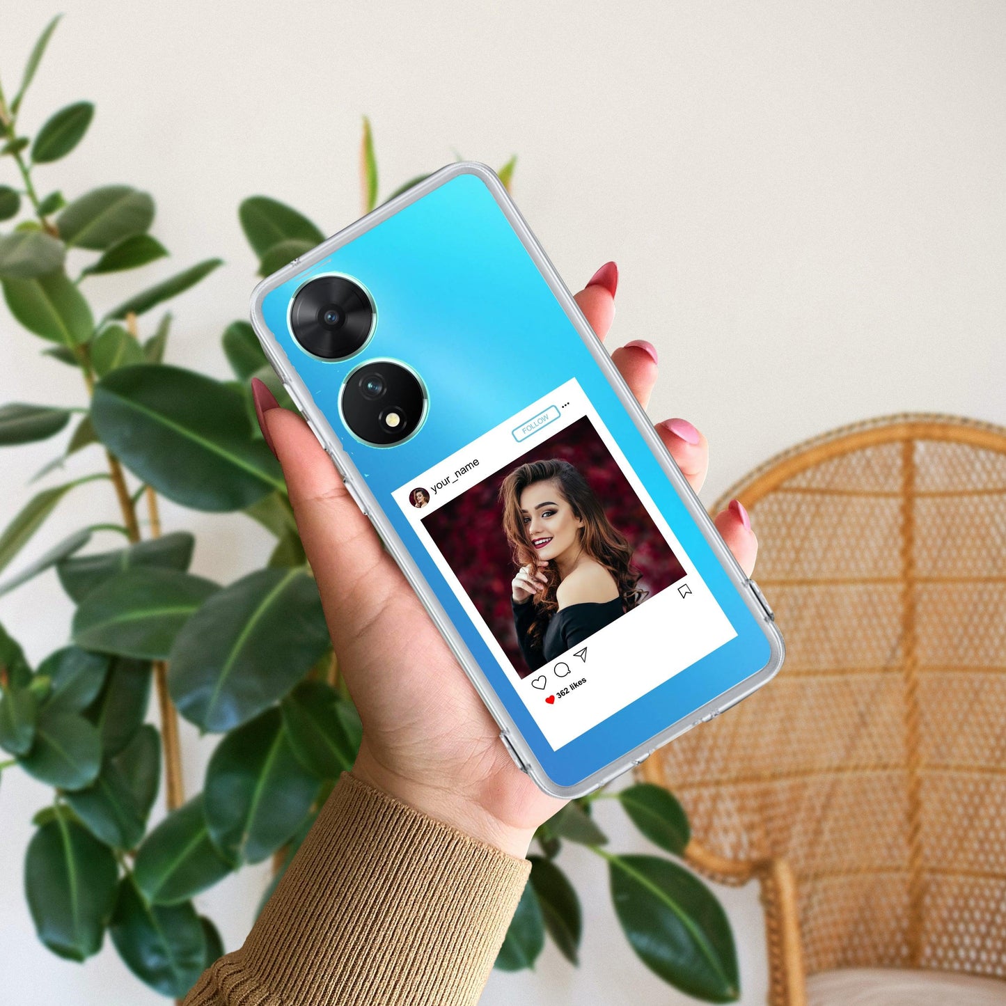 Customize Photo With Name Transparent Silicon Case For Vivo