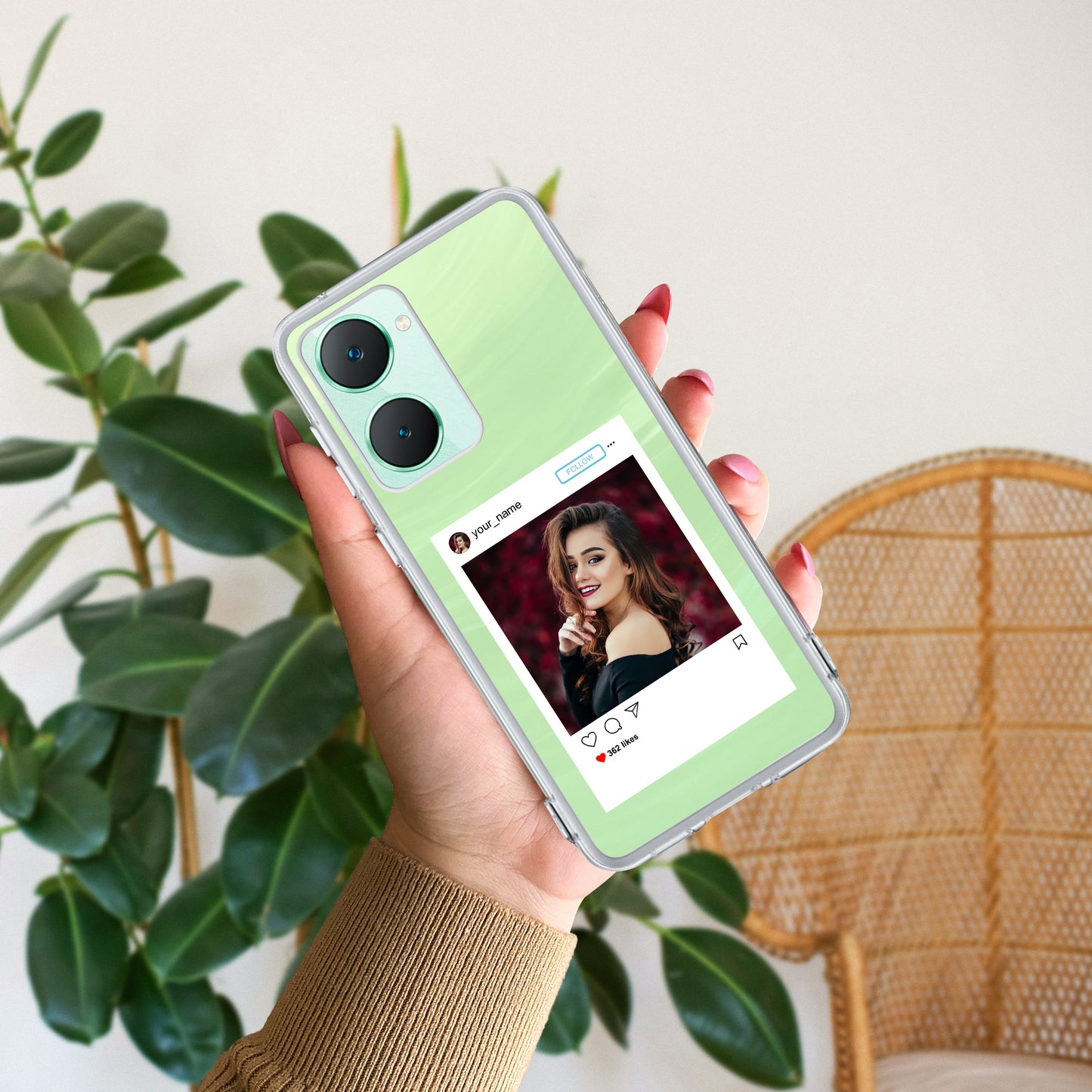 Customize Photo With Name Transparent Silicon Case For iQOO ShopOnCliQ