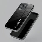 Customize Name Gradient Glass Case Cover Black For Motorola - ShopOnCliQ