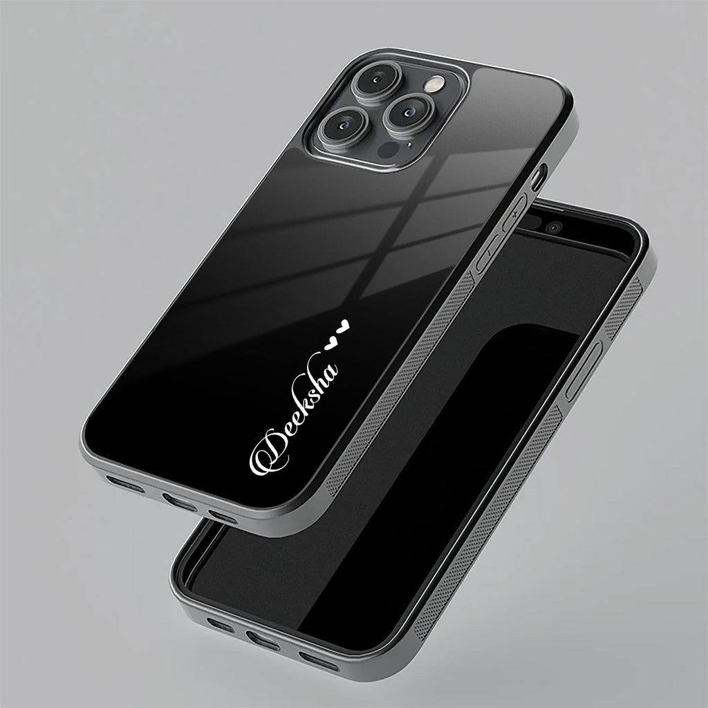 Customize Name Gradient Glass Case Cover Black For Realme 15 Pro 5G