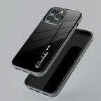 Customize Name Gradient Glass Case Cover Black For Realme 15 Pro 5G