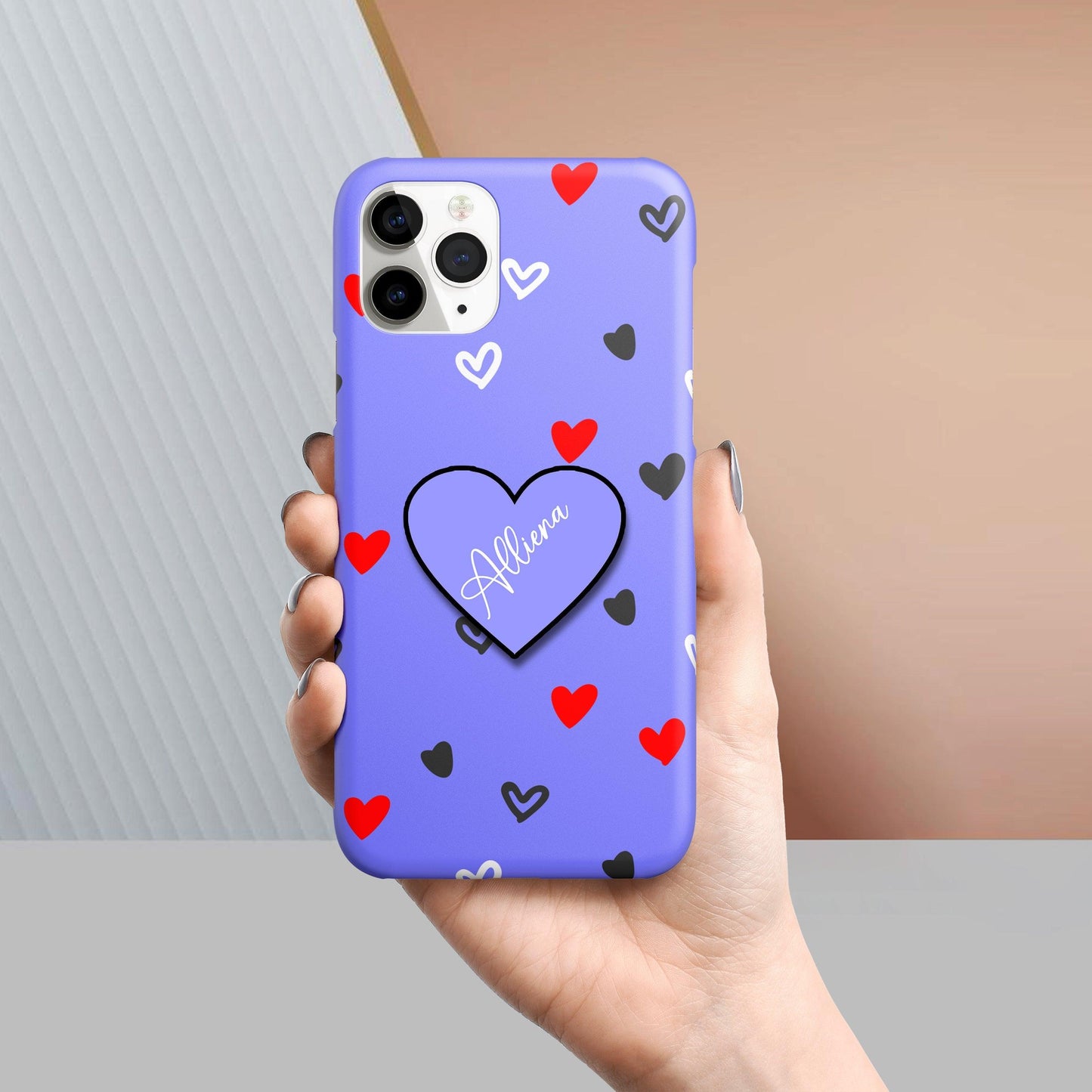 Customized Heart Design Phone Case Cover With Heart Holder ShopOnCliQ