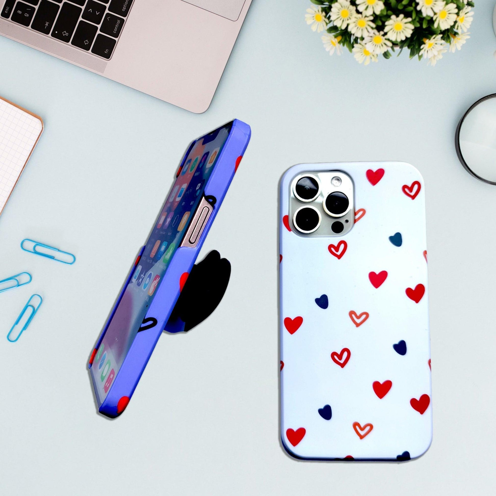 Customized Heart Design Phone Case Cover With Heart Holder ShopOnCliQ