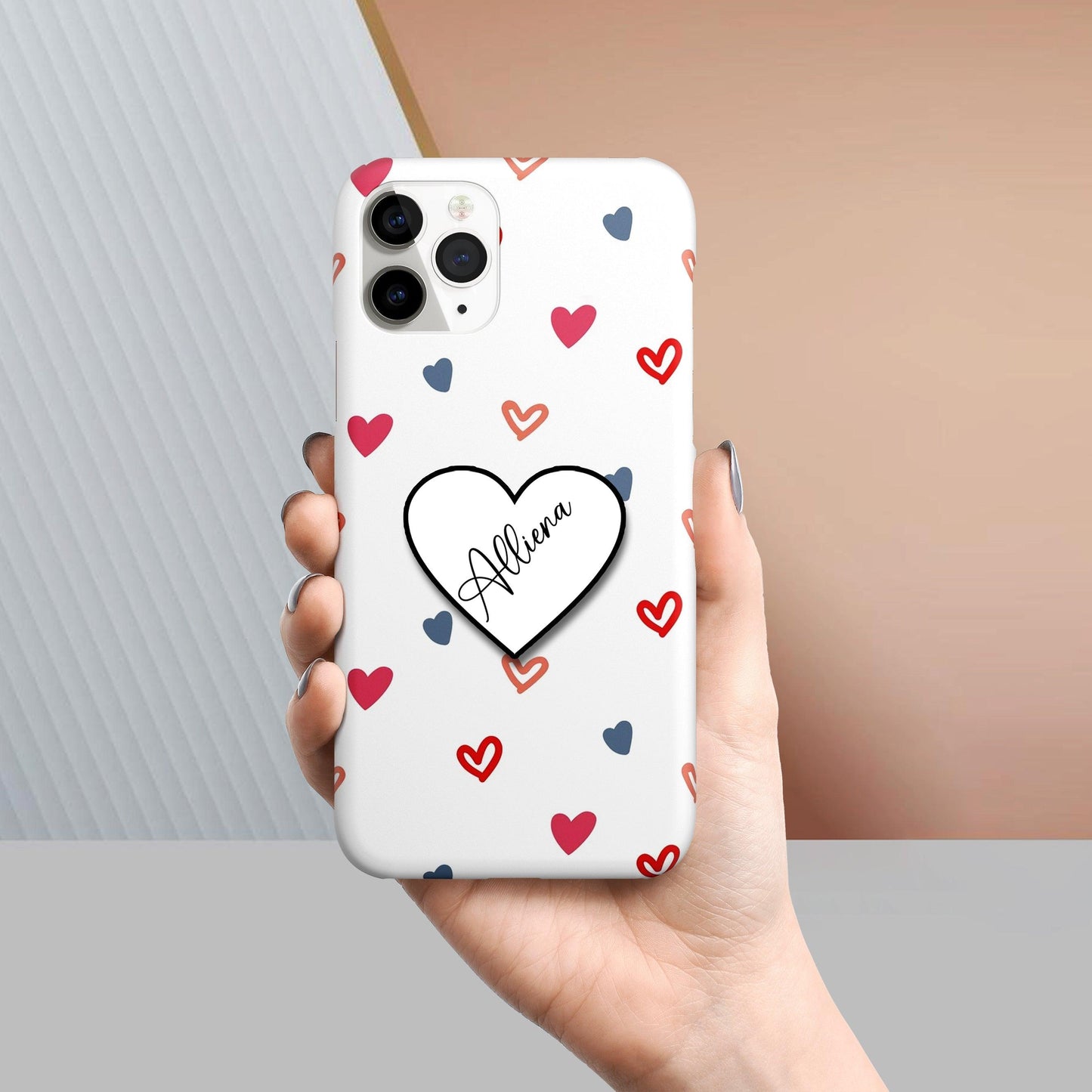 Customized Heart Design Phone Case Cover With Heart Holder ShopOnCliQ