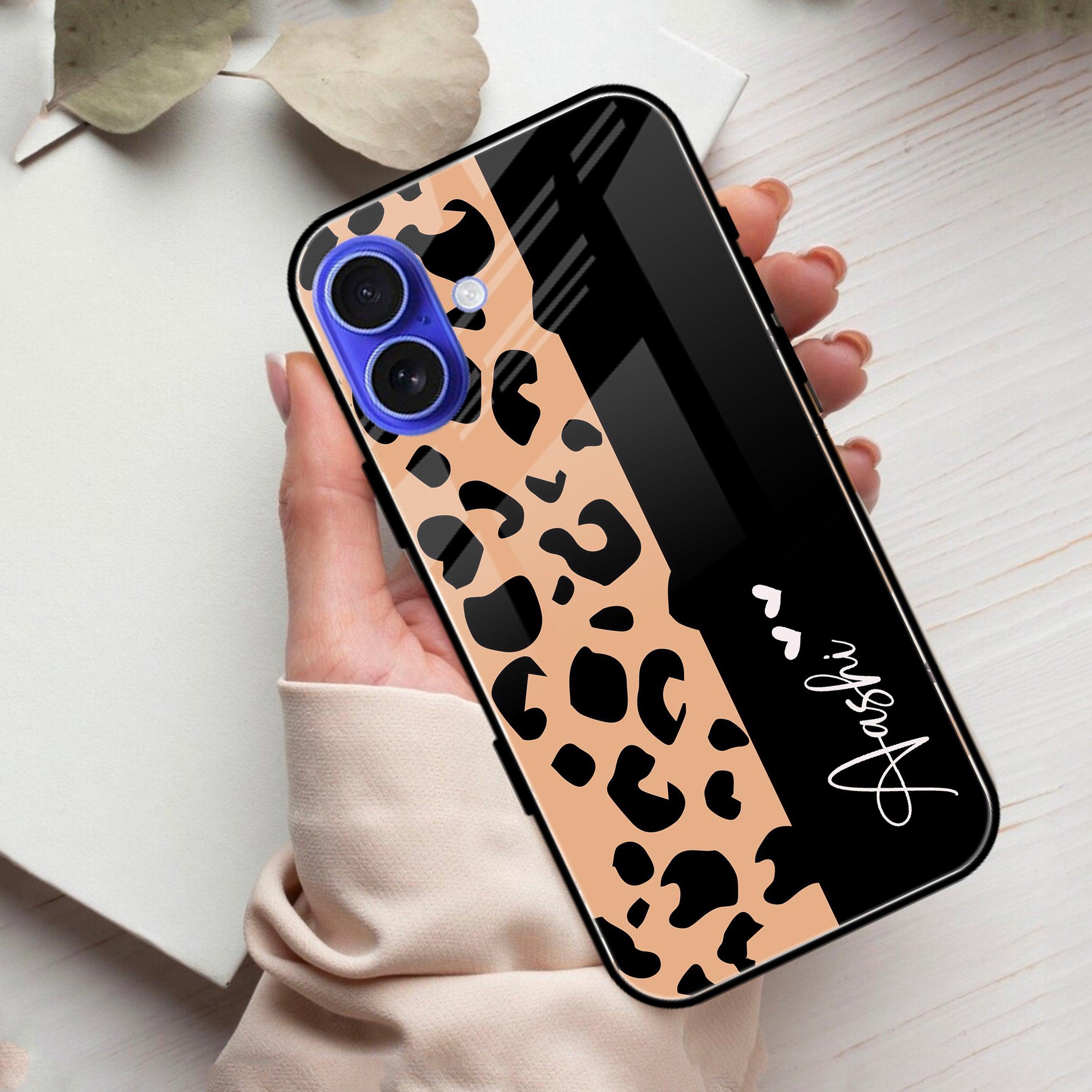 Leopard Glossy Metal Case Cover For iPhone - ShopOnCliQ