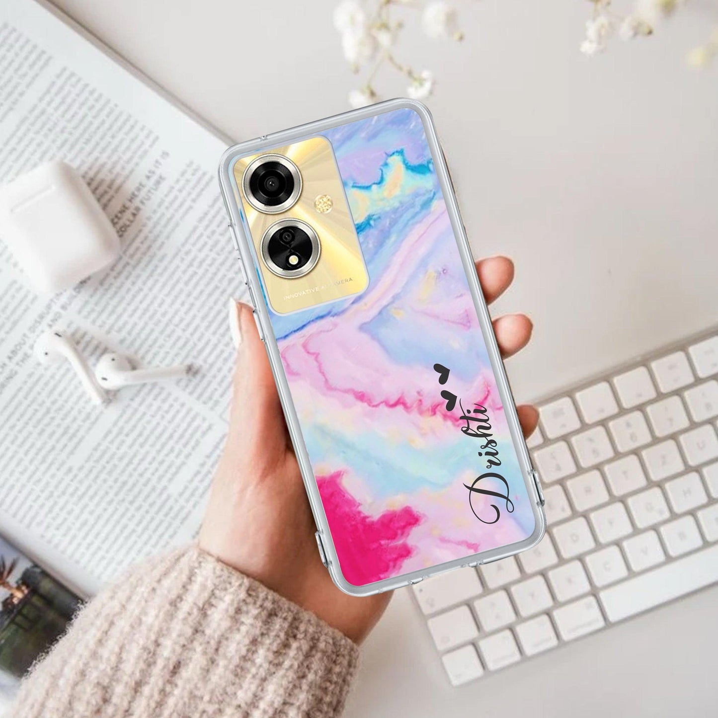 Customized Rainbow Silicon Case For Oppo