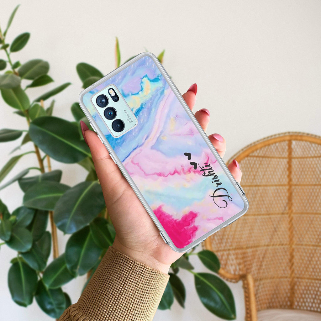 Customized Rainbow Anti Yellow Case For Oppo Reno 6 Pro 5G