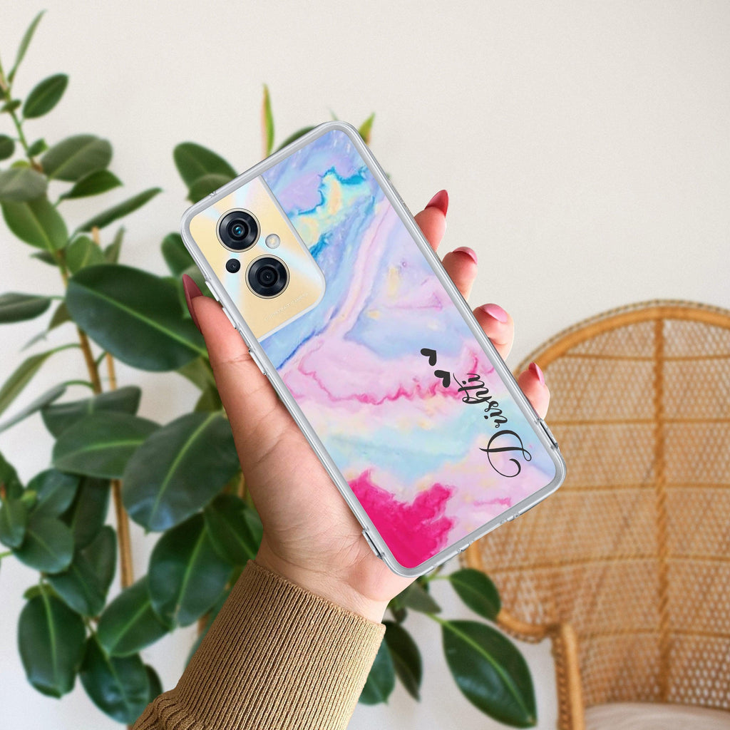 Customized Rainbow Anti Yellow Case For Oppo F21 Pro (5G)