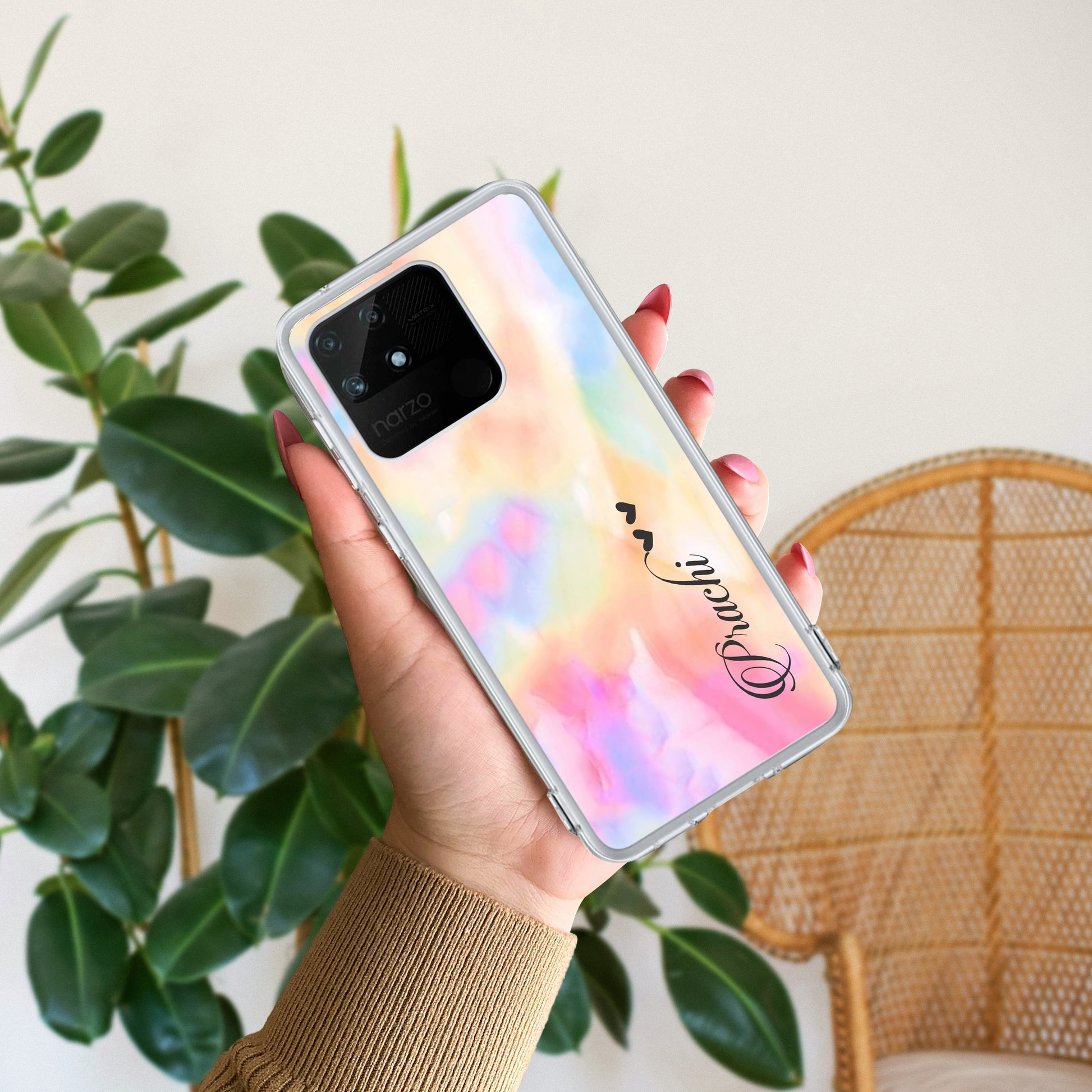 Customized Rainbow Silicon Case For Realme/Narzo ShopOnCliQ