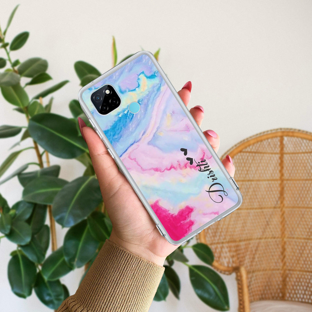 Customized Rainbow Silicon Case For Realme Narzo N65 5G