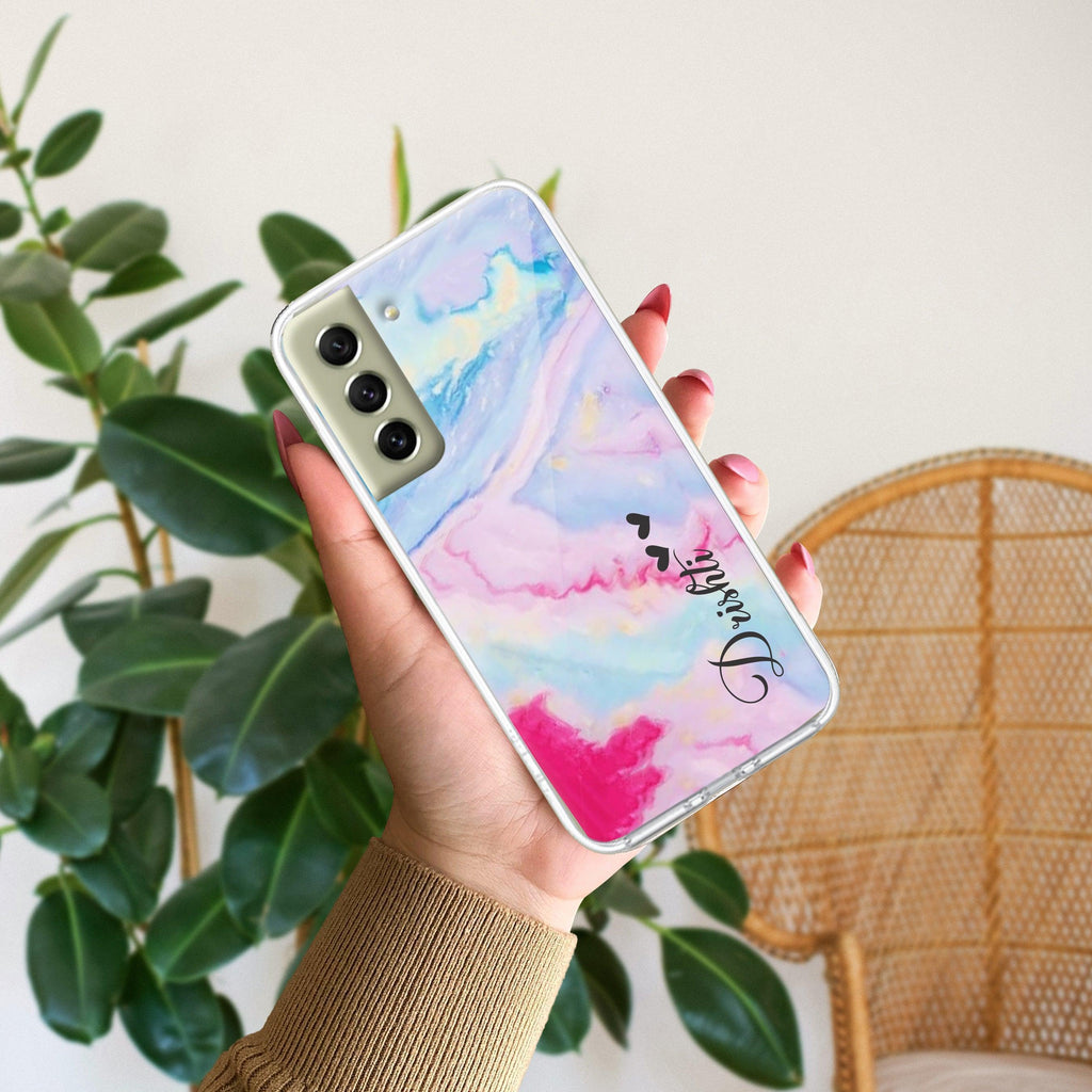 Customized Rainbow Silicon Case For Samsung Galaxy S24 Ultra 5G