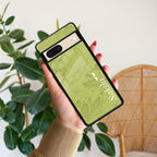 Customized luxury Mint Green leaves Glossy Metal Case Cover For Google - ShopOnCliQ