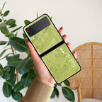 Customized luxury Mint Green leaves Glossy Metal Case Cover For Samsung - ShopOnCliQ
