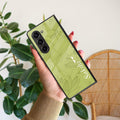 Customized luxury Mint Green leaves Glossy Metal Case Cover For Samsung - ShopOnCliQ