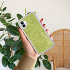 Customized luxury Mint Green leaves Transparent Silicon Case For Nothing - ShopOnCliQ