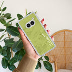 Customized luxury Mint Green leaves Transparent Silicon Case For Nothing - ShopOnCliQ
