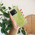 Customized luxury Mint Green leaves Transparent Silicon Case For OnePlus 10 Pro 5G