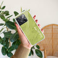 Customized luxury Mint Green leaves Transparent Silicon Case For OnePlus 10T 5G